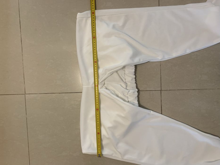 Vand compleu pantalon bluza alb M-L