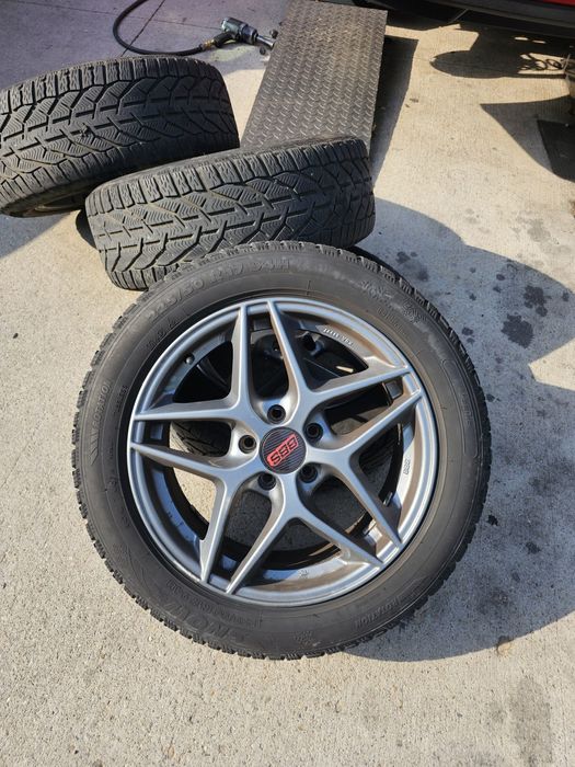 Jante BBS R17 5x112 cu anvelope iarna 225 50 R17  Mercedes Audi Skoda