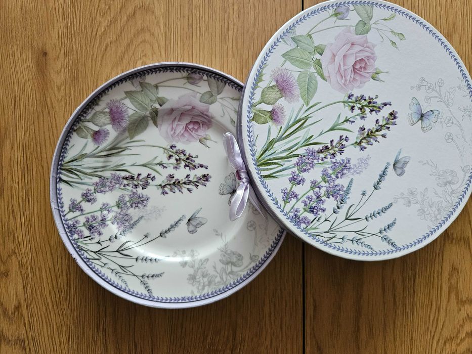 Комплект за десертно сервирана от порцелан Лавандула