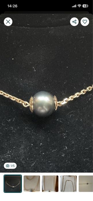 Pandantiv aur galben 14ct cu perla Tahiti