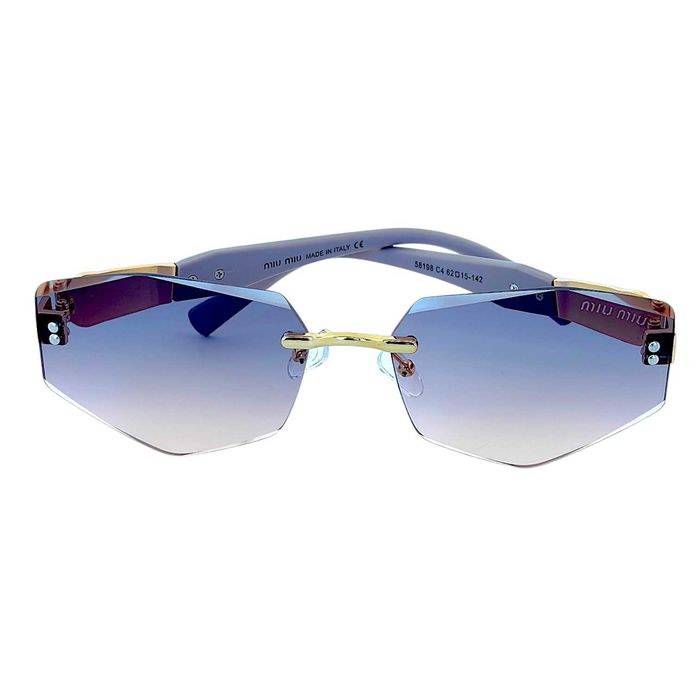 Miu Miu 2026 дамски слънчеви очила –ромбоидни фасетирани стъкла UV400