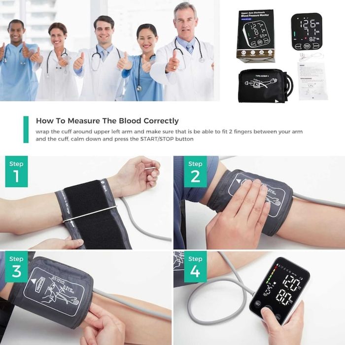 Tensiometru de brat VALA® V05, Afisaj LCD LED cu caractere mari