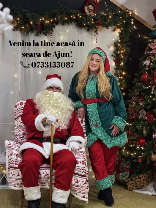 Mos Craciun si Spiridusul său