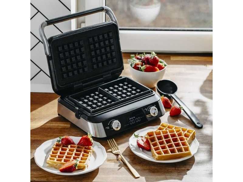 Гофретник с 5 Програми и LCD Дисплей Adler AD 3084 - 1600W, Черен