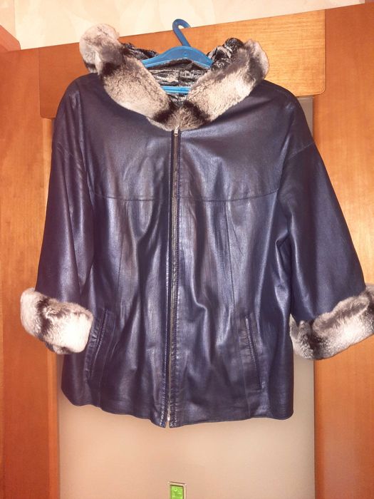 Куртка кожаная двухстороняяя