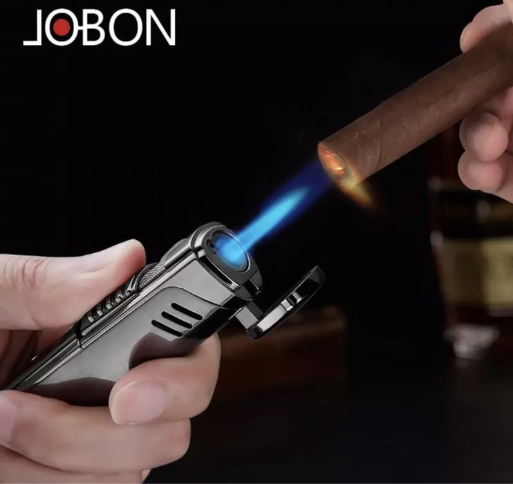 запалка за пури с пламък троен джебел пънчер разразяване пури