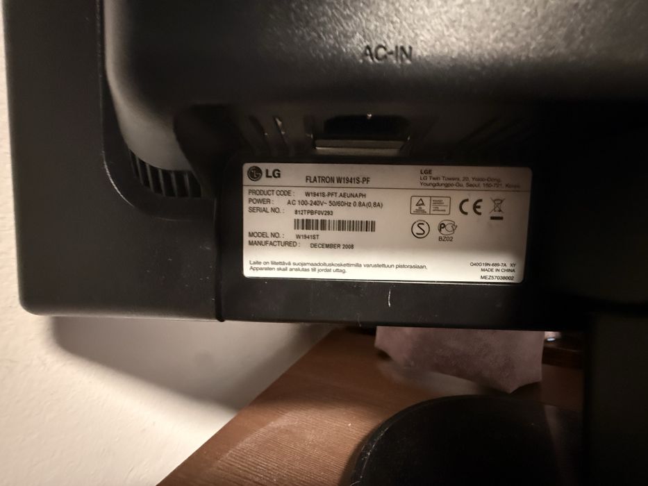 Монитор LG Flatron W1941S – 19”