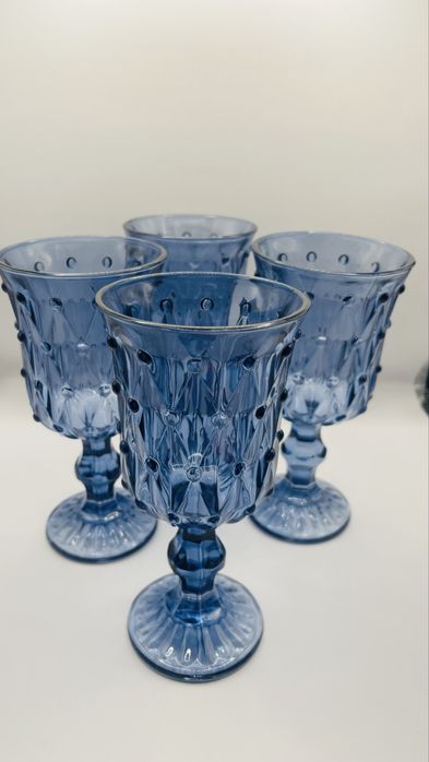 Набор бокалов синий 4 шт