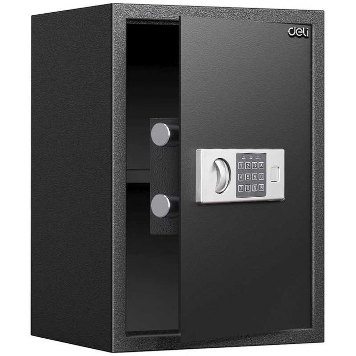 Сейф DELI ET525 электронный замок+ключ, черный, 500х350х310 мм, 14 кг