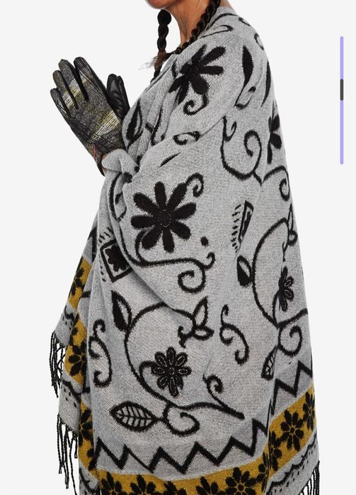Poncho Desigual cu două fețe