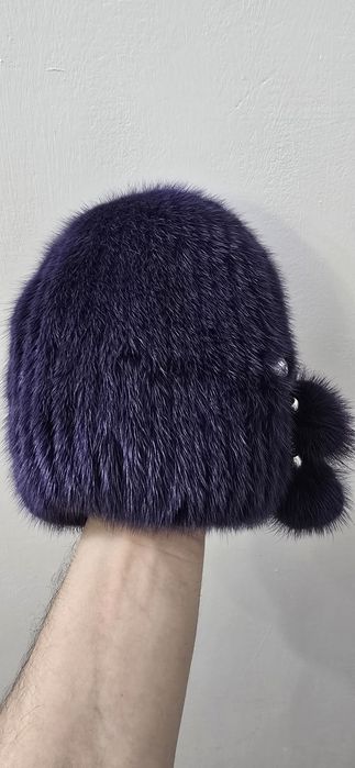 Норковая женская шапка