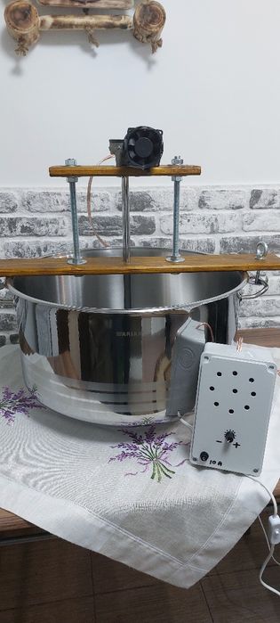 Amestecator automat cu oala de inox pentru  ZACUSCA, GEMURI,BULION, KETCHUP etc