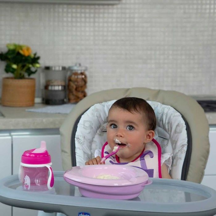 CHICCO Gift Set 6+ – Комплект за хранене за бебе, 2 чинии, чаша и лъжичка