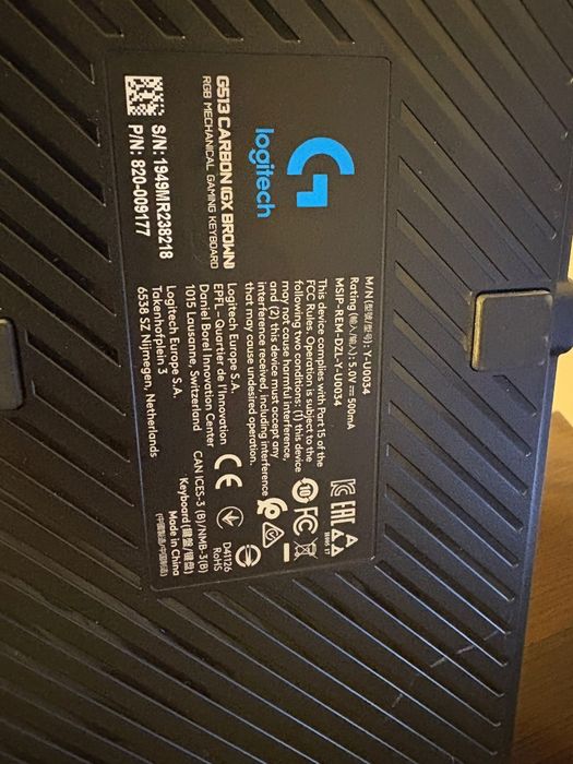 Tastatură mecanică Logitech G513 GX Brown – stare foarte bună, RGB