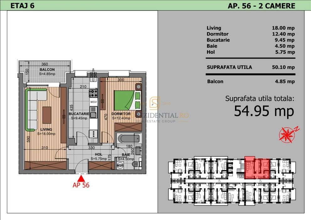 Apartament 2 camere, decomandat, metrou, STB, Metalurgiei, Comision 0% - Vedere 5
