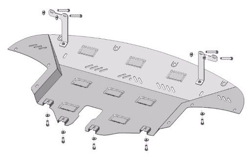 Scut motor metalic pentru Hyundai Tucson 2004-prezent - otel 2-3mm