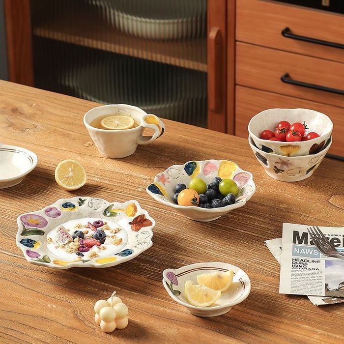 Hand-painted ceramic tableware