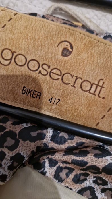 Яке Goosecraft кожа цвят екрю
