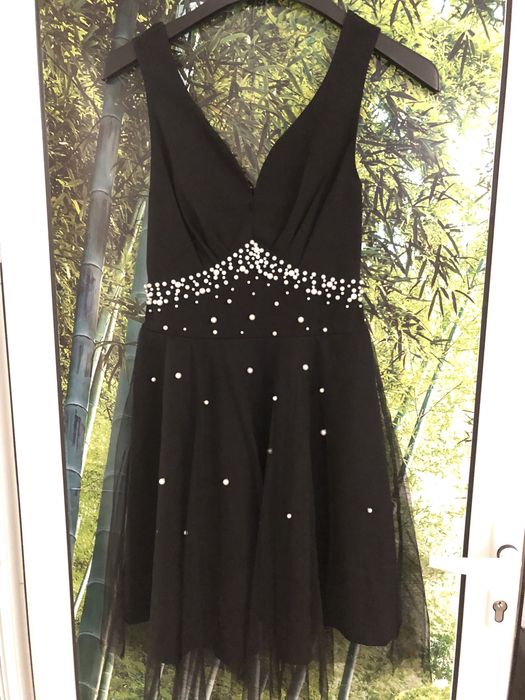 Дамска официална рокля с перли