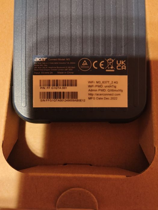 Безжичен 5G WI FI рутер Acer M3