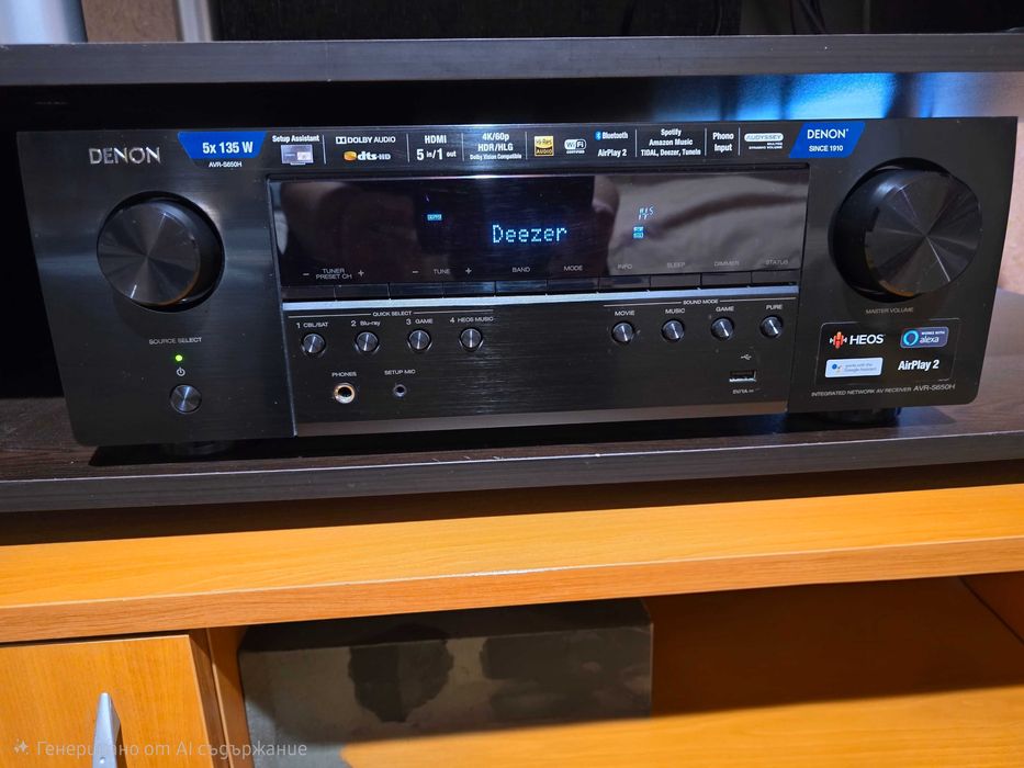 ПРОДАВАМ: Denon AVR-S650H (5.2) – HEOS / 4K / eARC–ТОП за домашно кино