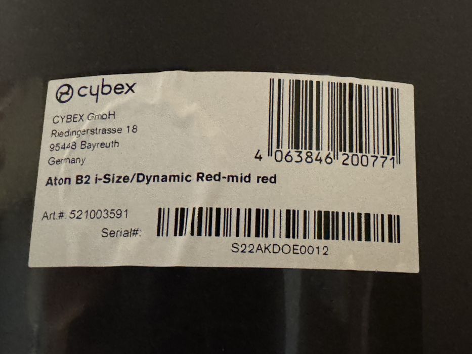 Scoica auto Cybex Silver ATON B2 I-SIZE Dynamic Red