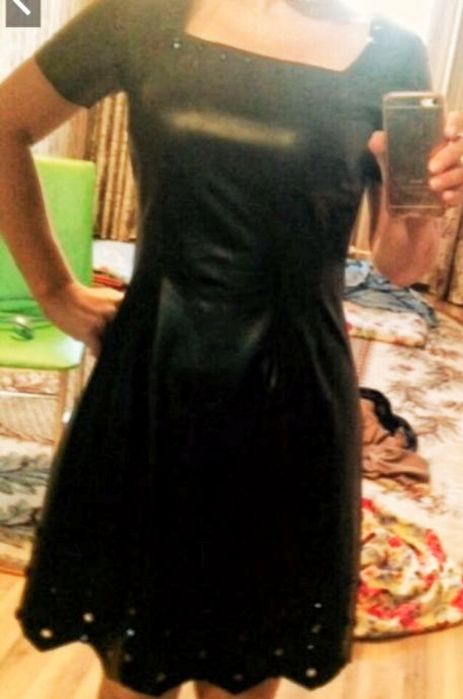 Платье кожаное новое