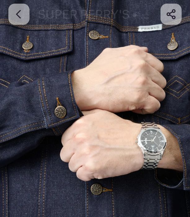 Куртка джинсовая мужская из плотного сырого денима