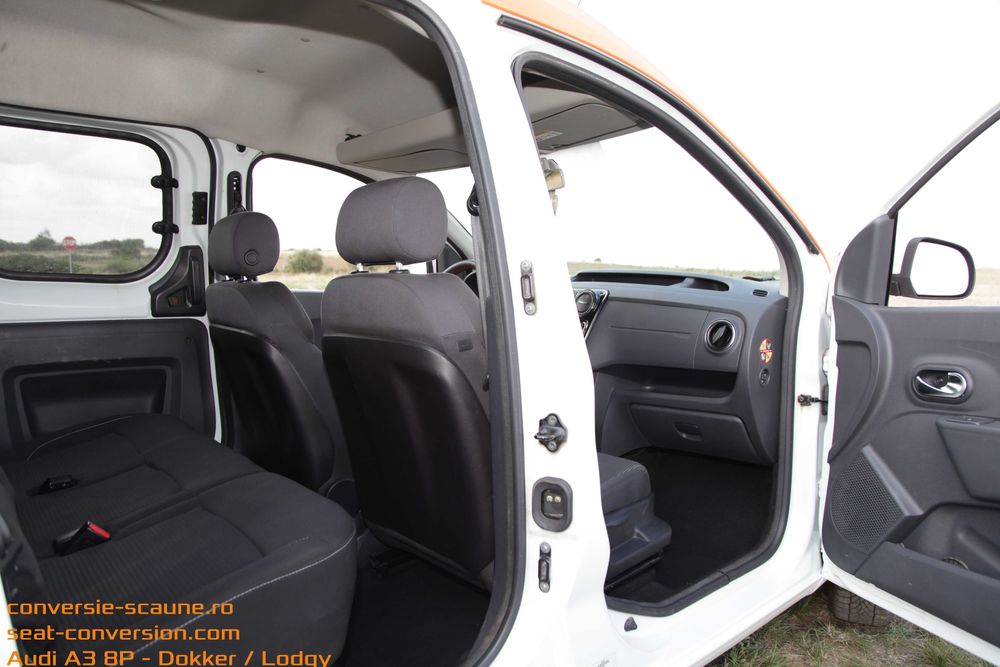 Sistem adaptare scaune de Audi A3 8P pe Lodgy Dokker