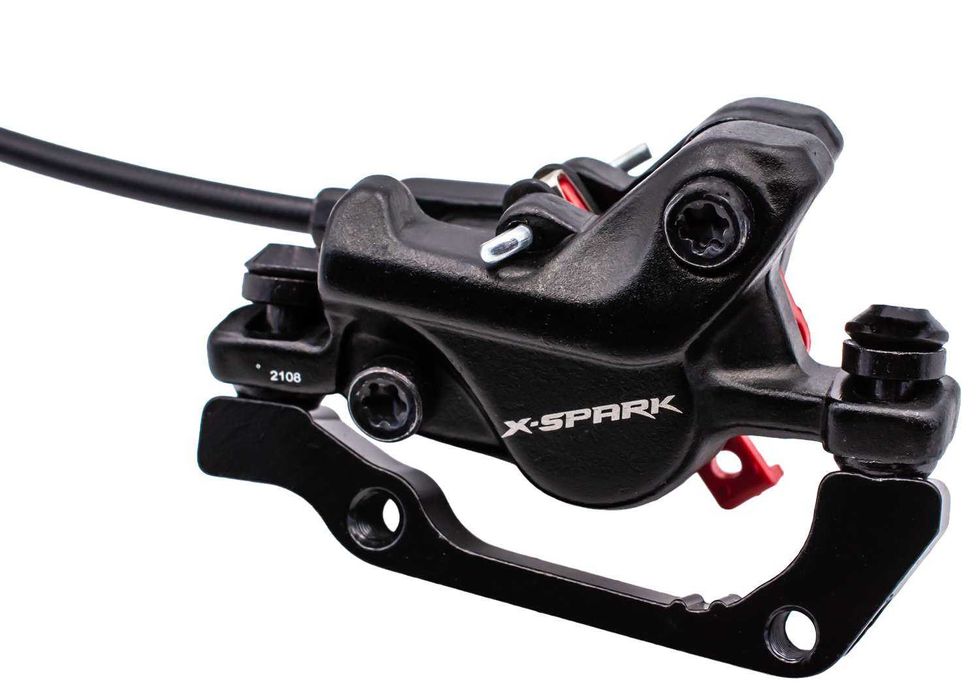 НОВИ КОМПЛЕКТ ПРЕДНА И ЗАДНА Хидравлични дискови спирачки + 2 адаптера