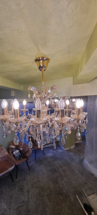 Candelabru / lustra / cristale / becuri incluse