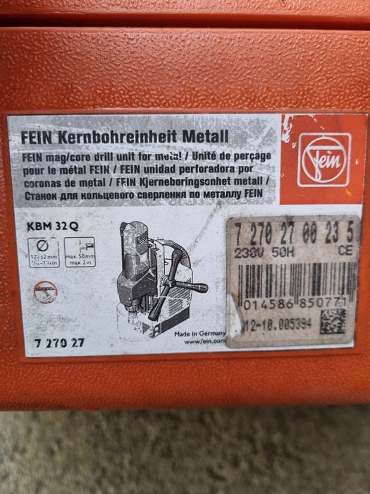 Bormasina,freza magnetica Fein KBM 32 Q