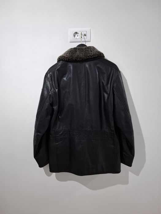 Geaca piele bărbați Strellson Swiss Cross Edition mărime M neagra