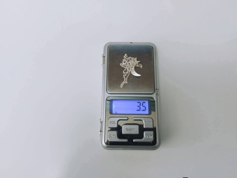 Colier/lant argint 925, cu pandantiv de argint 925 cu o semiluna, JK