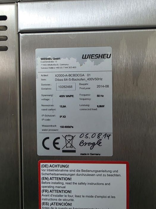 Немски конвектомат Wiesheu Dibas 64