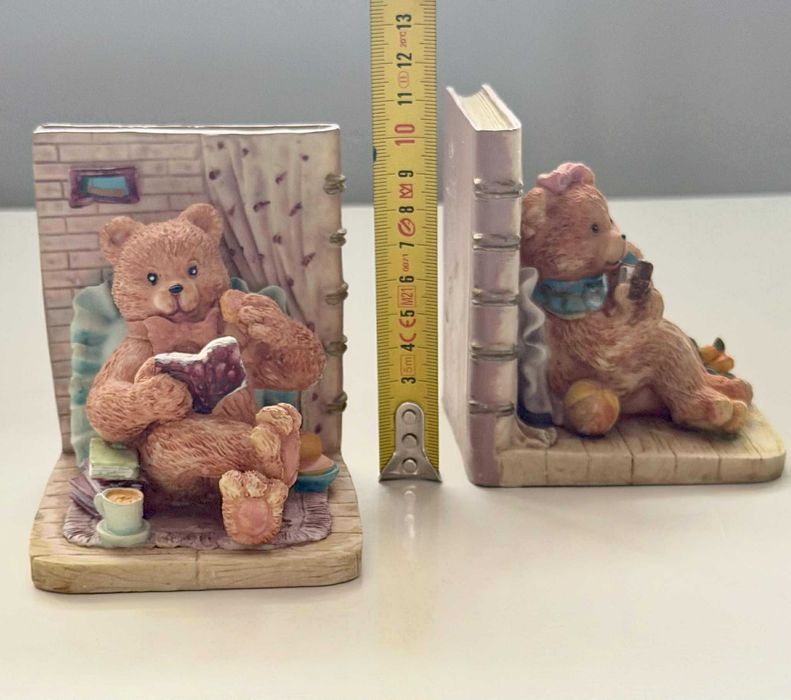 Чифт винтидж държачи за книги Teddy Tales