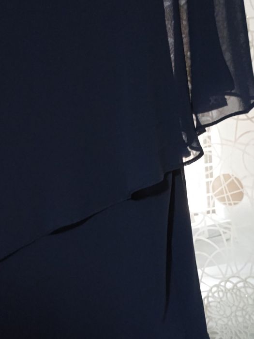 Тъмно синя тюлена рокля