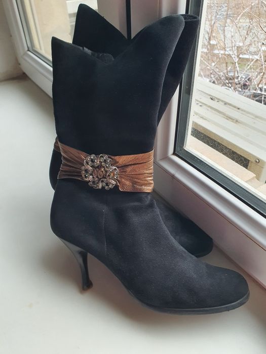 Сапоги натуральная замша размер 38-39