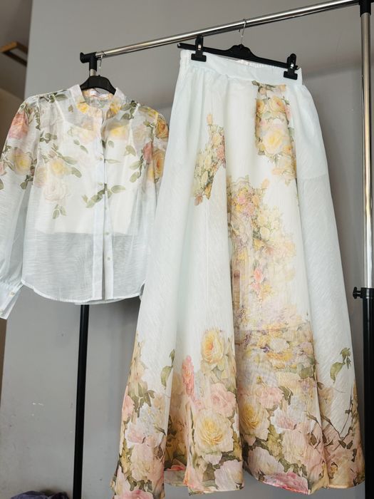 Сет лен и памук тъмно син светло син