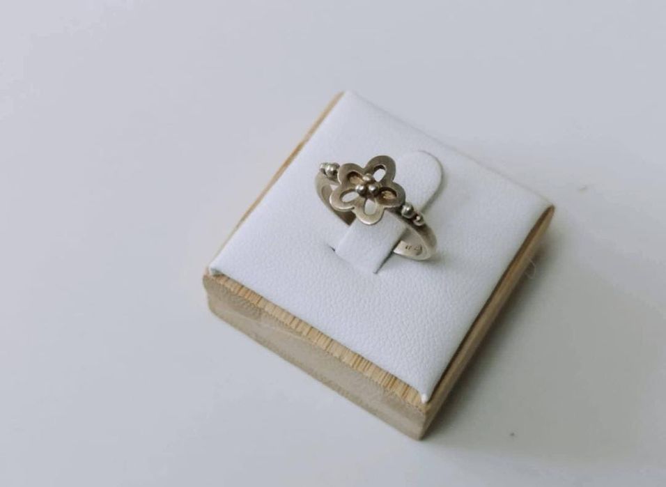 Vechi inel argint 925 placat cu aur, copii