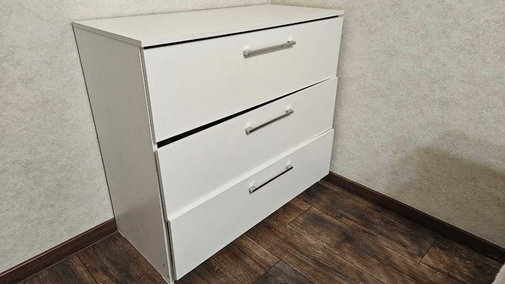 Комод 3 полки белый