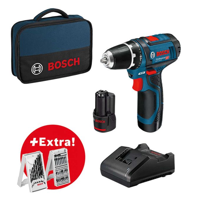 Акумулаторен винтоверт BOSCH GSR 12V-15 Professional комплект
