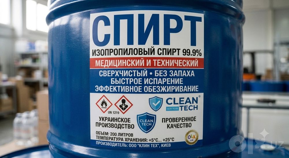 Спирт Изопропиловый 99.9% пр. РОССИЯ.  160 КГ.Бутилацетат.КСИЛОЛ. Ацет