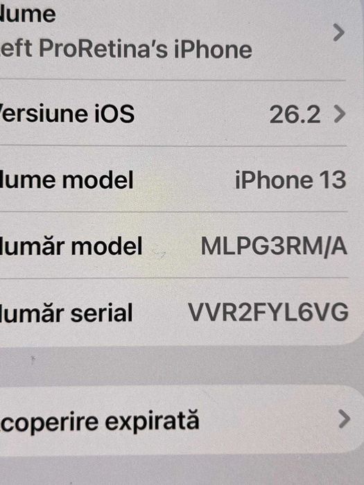 Vand iPhone 13, alb, 128 GB, stare excelenta