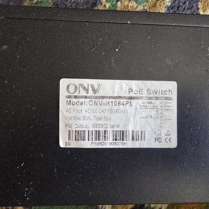 Коммутатор с PoE ONV-H1064PL