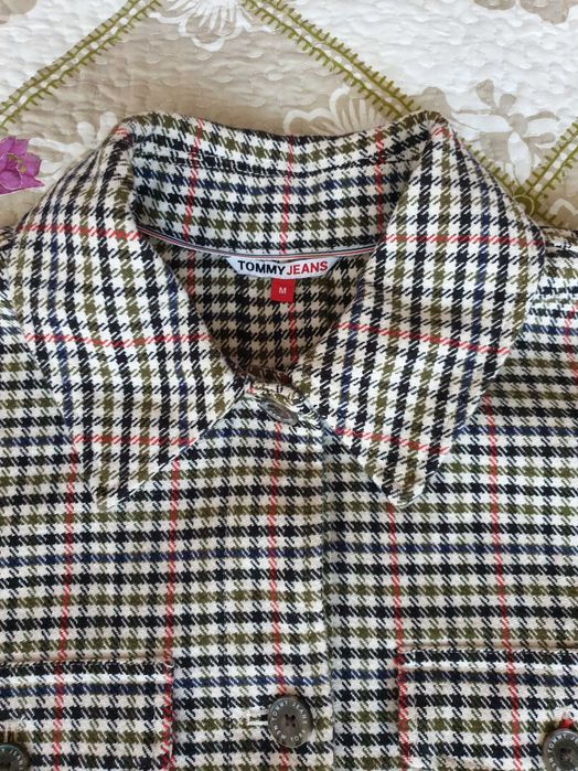 Jacheta camasa bumbac carouri Tommy Hilfiger Zara Massimo Dutti