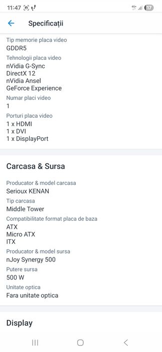 VAND Sistem Desktop PC Gaming Serioux Powered by ASUS