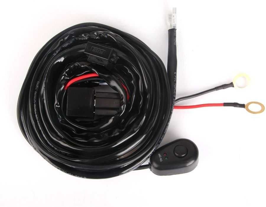 Захранващ Кабел за Дневни Светлини Халогени LED Бар 3,5м с Реле ON-OFF