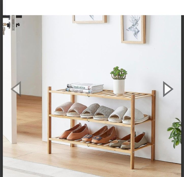 Дървен стелаж за обувки