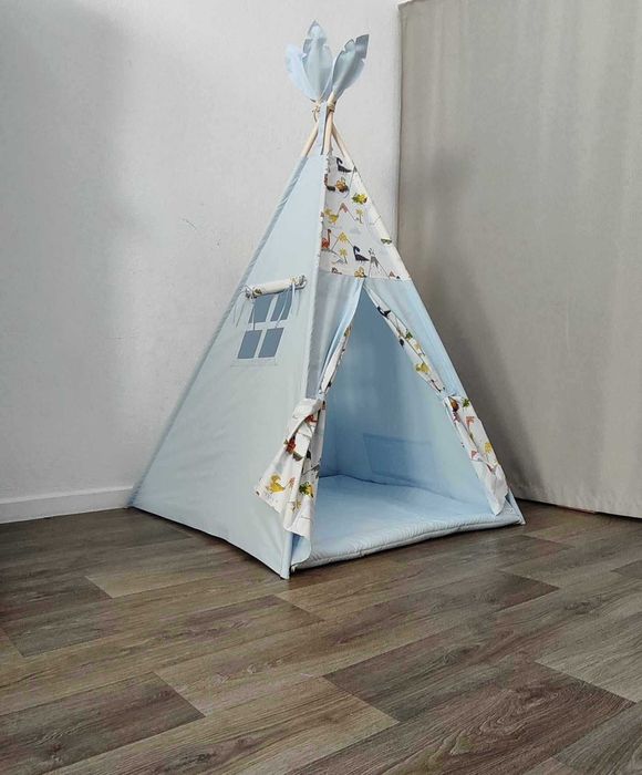 Детска индианска палатка (типи) с динозаври